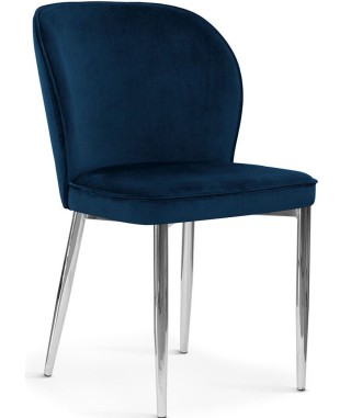 KRZESŁO TAPICEROWANE BLUVEL AINE NOGI SREBRNE CHROM (WYBIERZ KOLOR) 2