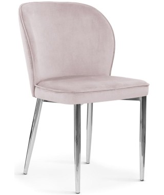 KRZESŁO TAPICEROWANE BLUVEL AINE NOGI SREBRNE CHROM (WYBIERZ KOLOR) 2