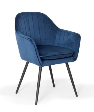 KRZESŁO AKSAMITNE TAPICEROWANE ROMA  (WYBIERZ KOLOR) 2