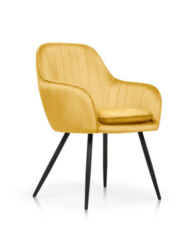 KRZESŁO AKSAMITNE TAPICEROWANE ROMA  (WYBIERZ KOLOR)