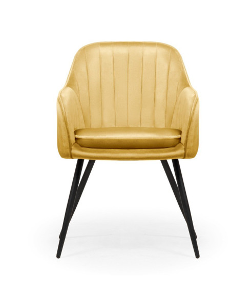 KRZESŁO AKSAMITNE TAPICEROWANE ROMA  (WYBIERZ KOLOR)