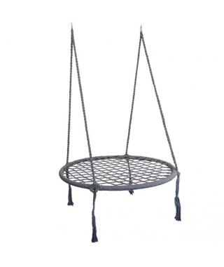 WISZĄCA HUŚTAWKA BOCIANIE GNIAZDO BOHO (JASNY BEŻ, SZARA) 2