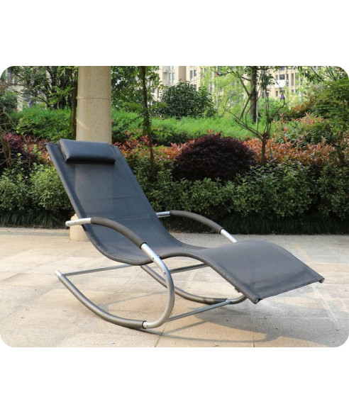 LEŻAK OGRODOWY BUJANY TYLUP LEŻANKA GH (BEŻOWY, CZARNY)