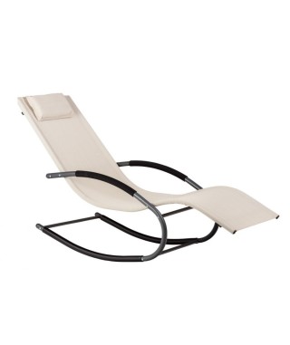 LEŻAK OGRODOWY BUJANY TYLUP LEŻANKA GH (BEŻOWY, CZARNY) 2