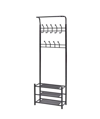 WIESZAK STOJĄCY/GARDEROBA SP-500 PÓŁKI+WIESZAKI METALOWY (BIAŁY, SZARY, CZARNY) 2