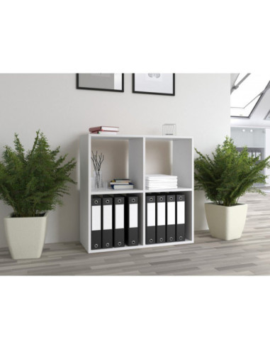 REGAŁ OTWARTY KOMOROWY MALAX 2X2 (BIEL, DĄB SONOMA, DĄB ARTISAN)