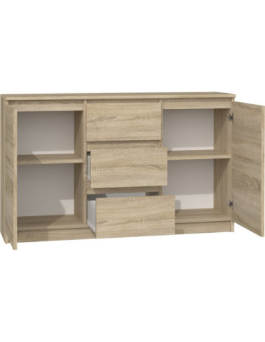 KOMODA 2D3S  (BIAŁA, DĄB SONOMA, DĄB ARTISAN)