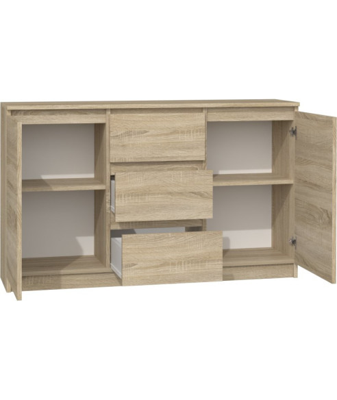 KOMODA 2D3S  (BIAŁA, DĄB SONOMA, DĄB ARTISAN)