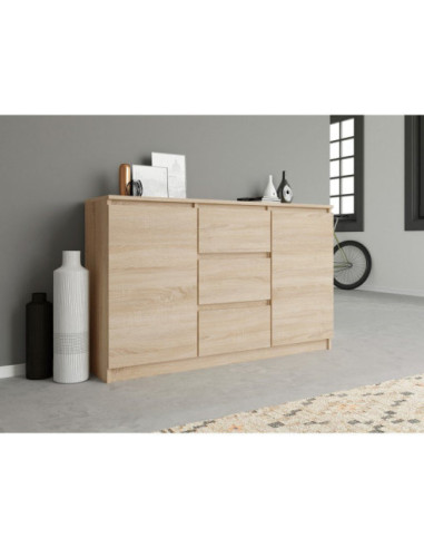 KOMODA 2D3S  (BIAŁA, DĄB SONOMA, DĄB ARTISAN)