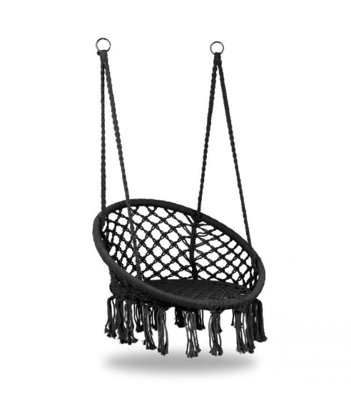 WISZĄCY FOTEL HUŚTAWKA INDIANKA (KREMOWY, SZARY, CZARNY)