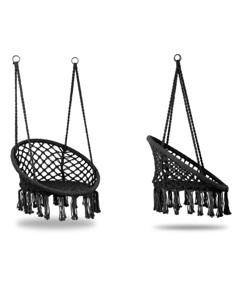 WISZĄCY FOTEL HUŚTAWKA INDIANKA (KREMOWY, SZARY, CZARNY)