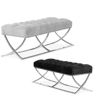 ŁAWKA INGRID GLAMOUR 160 CM PIKOWANA CHESTERFIELD PŁOZY (WYBIERZ TKANINĘ I KOLOR NÓG) 2