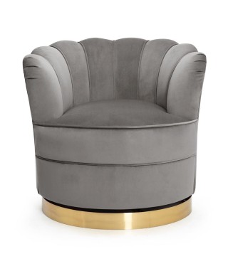 FOTEL TAPICEROWANY VELVET WYPOCZYNKOWY SISI OBROTOWY 2