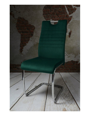 KRZESŁO NA PŁOZACH WELUROWE TRIS (WYBIERZ KOLOR)