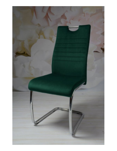 KRZESŁO NA PŁOZACH WELUROWE TRIS (WYBIERZ KOLOR)