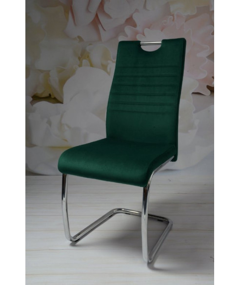 KRZESŁO NA PŁOZACH WELUROWE TRIS (WYBIERZ KOLOR)