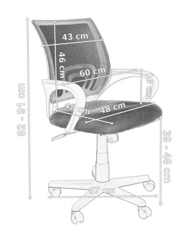 FOTEL OBROTOWY BIUROWY BIANCO (RÓŻOWY, NIEBIESKI, CZARNY)