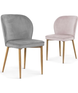 KRZESŁO TAPICEROWANE AINE NOGI IMITACJA DREWNA DĄB (WYBIERZ TKANINĘ) 2