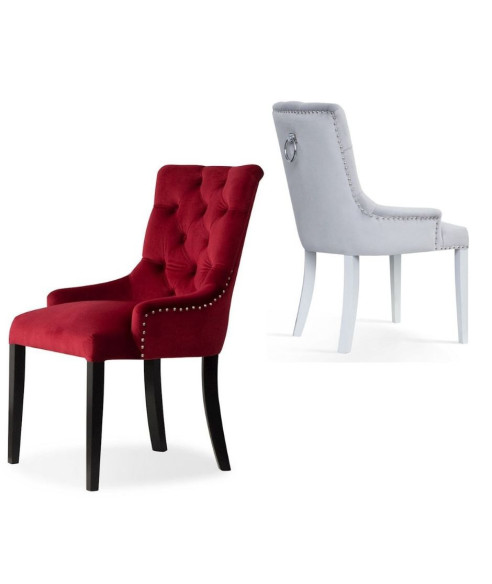 KRZESŁO PIKOWANE  AUGUST  (WYBIERZ TKANINĘ I KOLOR NÓG)