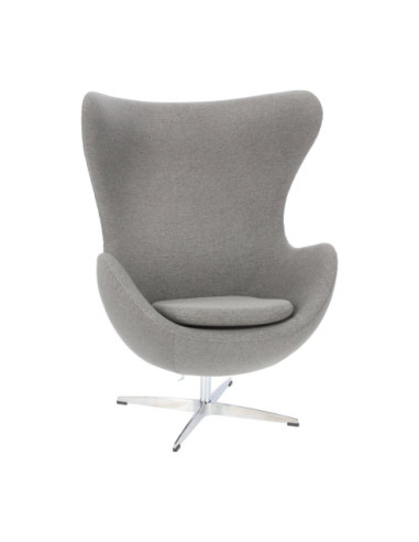 FOTEL JAJO EGG PREMIUM TKANINA  EASY CLEAN (J.SZARYC, C.SZARY)