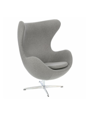 FOTEL JAJO EGG PREMIUM TKANINA  EASY CLEAN (J.SZARYC, C.SZARY)