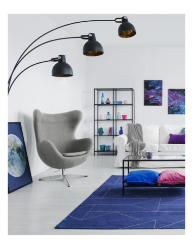 FOTEL JAJO EGG PREMIUM TKANINA  EASY CLEAN (J.SZARYC, C.SZARY)