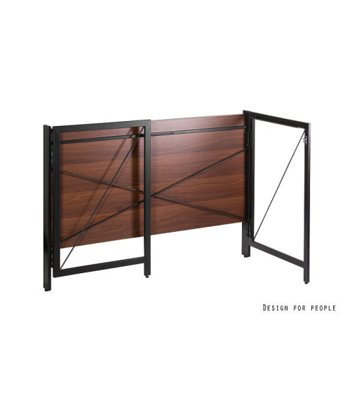 BIURKO SKŁADANE LOFT NA LAPTOPA HOMEOFFICE CZARNE/DREWNO QUICK (DĄB, ORZECH)