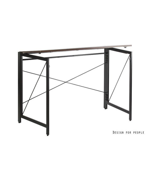 BIURKO SKŁADANE LOFT NA LAPTOPA HOMEOFFICE CZARNE/DREWNO QUICK (DĄB, ORZECH)