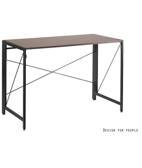 BIURKO SKŁADANE LOFT NA LAPTOPA HOMEOFFICE CZARNE/DREWNO QUICK (DĄB, ORZECH)