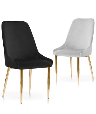 KRZESŁO DO JADALNI TAPICEROWANE OLIVIER GOLD NOGI ZŁOTE (WYBIERZ TKANINĘ) 2