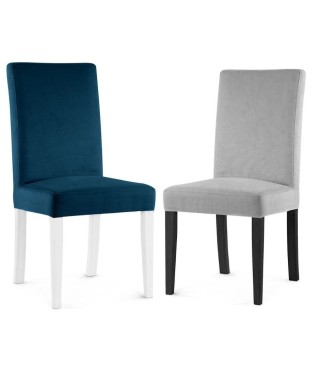 KRZESŁO TAPICEROWANE WILLFORD GŁADKIE NOGI DREWNO (WYBIERZ TKANINĘ I KOLOR NÓG) 2