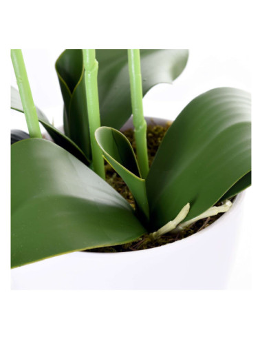 STORCZYK ORCHIDEA SZTUCZNA W DONICZCE 24 KWIATY (BIAŁY, RÓŻOWY)