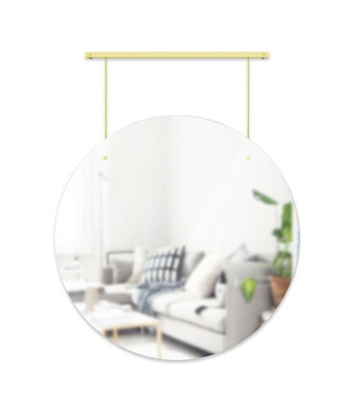 LUSTRO WISZĄCE OKRĄGŁE EXHIBIT FI 61 CM  (ZŁOTY, CZARNY)