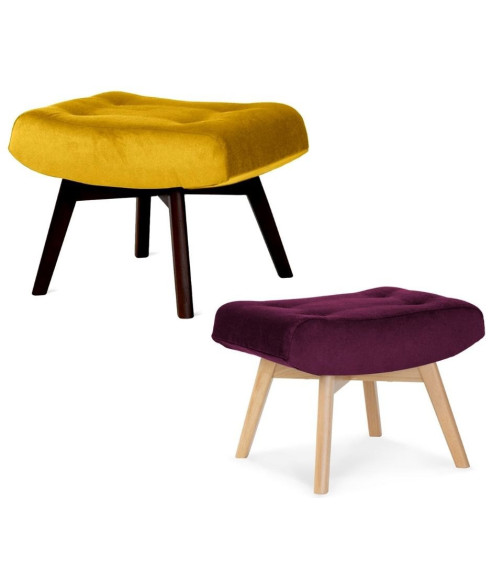 PODNÓŻEK PUFA HOCKER ANGEL  (WYBIERZ TKANINĘ I KOLOR NÓG)