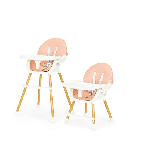 FOTELIK DO KARMIENIA - KRZESEŁKO DLA DZIECI 2 W 1 (BIAŁY, RÓŻOWY, SZARY)