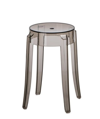 STOŁEK TABORET GHOST 46 CM (TRANSPARENTNY, DYMIONY) 2