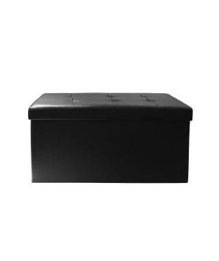 PUFA DUŻA SKÓRZANA ZE SCHOWKIEM INTESI VELS EKO-SKÓRA (BIAŁY, SZARY, CZARNY) 2