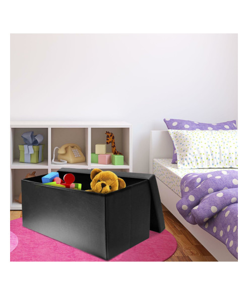 PUFA DUŻA SKÓRZANA ZE SCHOWKIEM INTESI VELS EKO-SKÓRA (BIAŁY, SZARY, CZARNY)