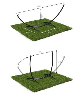 STELAŻ METALOWY NA HAMAK HUŚTAWKĘ WISZĄCE KRZESŁO - 3 W 1! 2