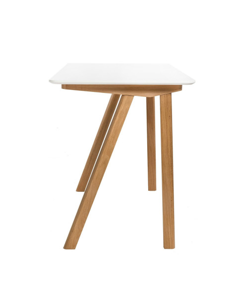 BIURKO SKANDYNAWSKIE TUNN BIAŁY BLAT NOGI DĄB