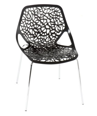 KRZESŁO CEPELIA AŻUROWE (BIAŁY, CZARNY)