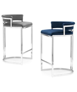 HOKER KUCHENNY KRZESŁO BAROWE VEGAS SREBRNY 70 CM PRODUKCYJNY (WYBIERZ TKANINĘ) 2