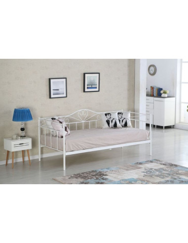 ŁÓŻKO METALOWE MBD8509 90 STYL MALITIS - PEGO BIAŁE