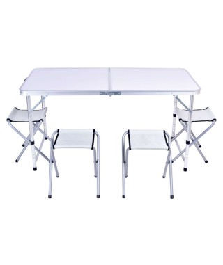 ZESTAW TURYSTYCZNY CATERINGOWY TRIP STÓŁ + 4 KRZESŁA SKŁADANY