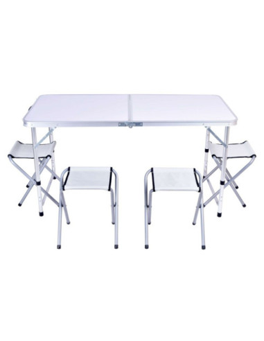 ZESTAW TURYSTYCZNY CATERINGOWY TRIP STÓŁ + 4 KRZESŁA SKŁADANY