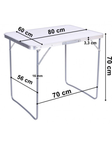 STÓŁ TURYSTYCZNY CATERINGOWY CORN SKŁADANY 60X80