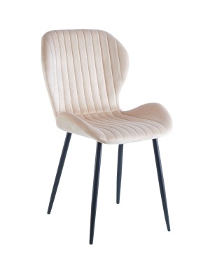 KRZESŁO TAPICEROWANE VELVET W PASY K1-FX NOGI CZARNE (WYBIERZ KOLOR) 2