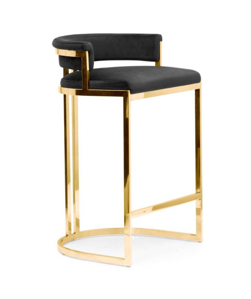 HOKER KUCHENNY KRZESŁO BAROWE VEGAS ZŁOTE NOGI 60 CM (WYBIERZ KOLOR)