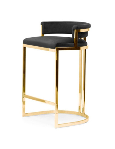 HOKER KUCHENNY KRZESŁO BAROWE VEGAS ZŁOTE NOGI 60 CM (WYBIERZ KOLOR)