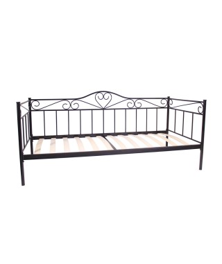 ŁÓŻKO METALOWE MBD8509 90 STYL MALITIS - PEGO CZARNE